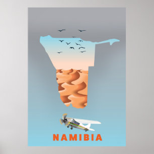 Namibia map poster