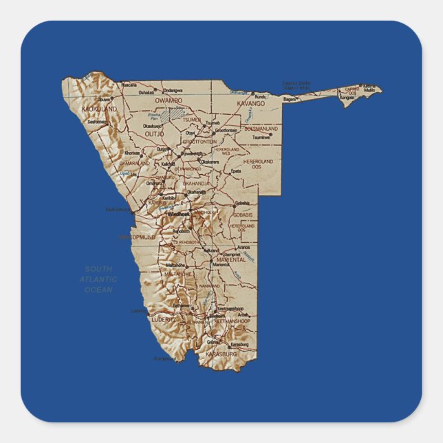 Namibia Map Sticker (Front)