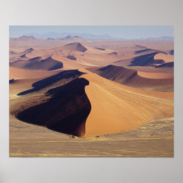 Namibia, Namib-Naukluft Park. Aerial view of Poster (Front)
