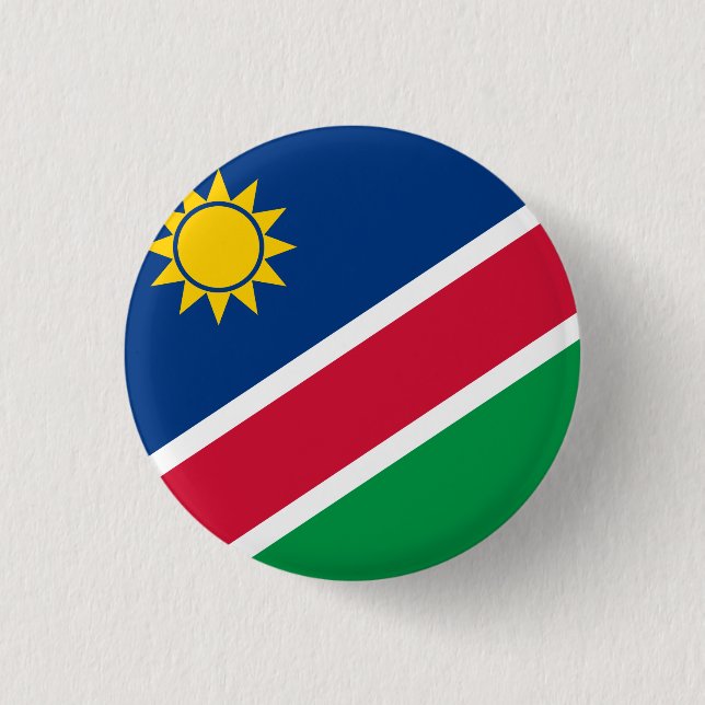 Namibia (Namibian) Flag 1 Inch Round Button (Front)