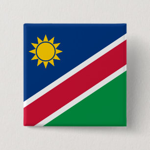 Namibia (Namibian) Flag 2 Inch Square Button