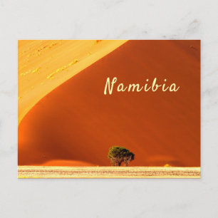 Namibia red dunes of Sossusvlei photo with text Postcard