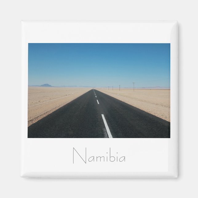 Namibia Road Highway Deert Landscape Magnet (Front)