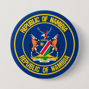 Namibia Round Emblem 3 Inch Round Button