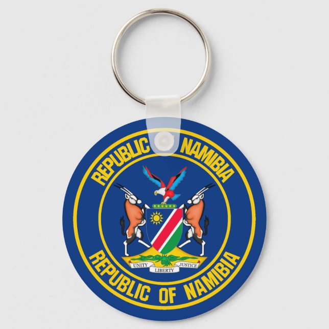 Namibia Round Emblem Keychain (Front)