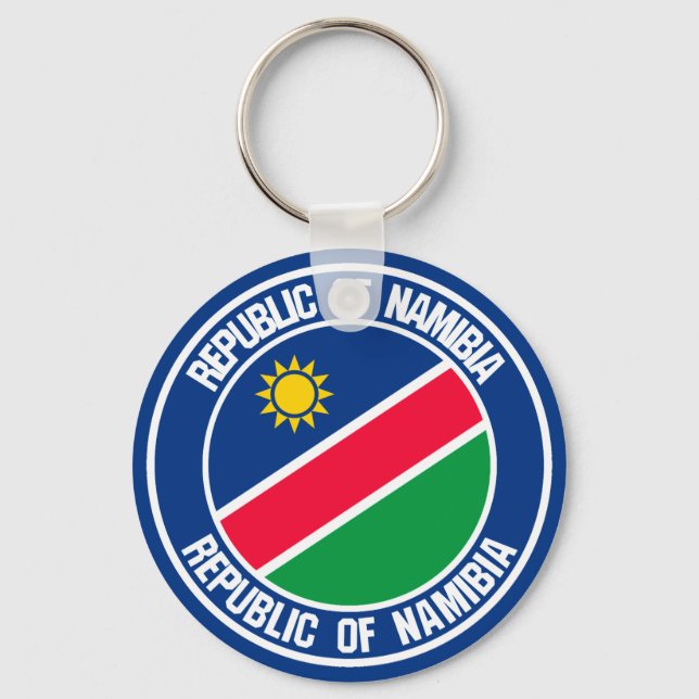 Namibia Round Emblem Keychain (Front)