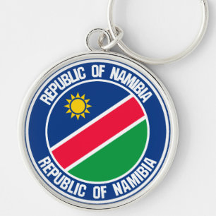 Namibia Round Emblem Keychain