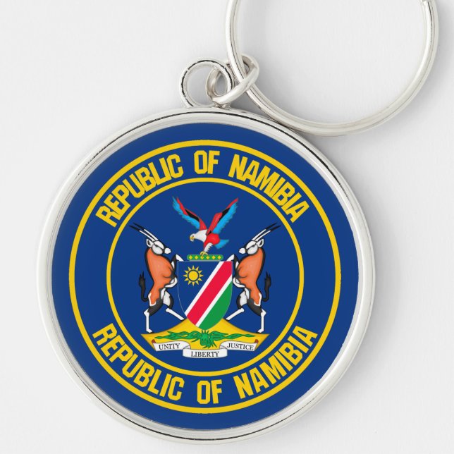Namibia Round Emblem Keychain (Front)