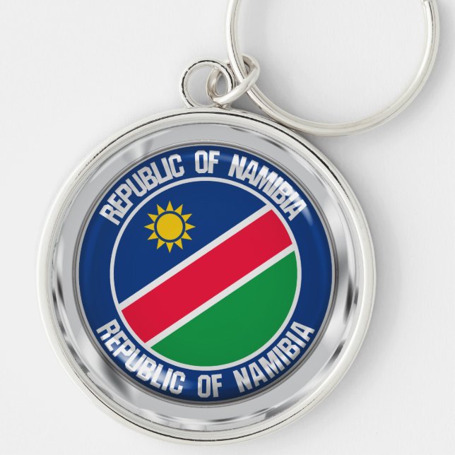 Namibia Round Emblem Keychain (Front)