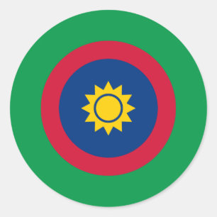 Namibia roundel country flag sybol army military a classic round sticker