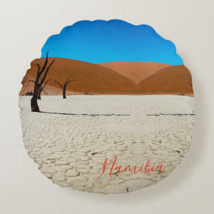 Namibia Sand Dunes Landscape Sossusvlei Round Pillow
