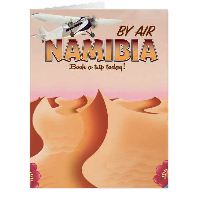 Namibia vintage flight poster. (Front)