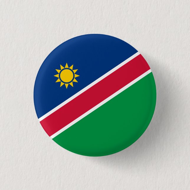 Namibian Flag, Flag of Namibia 1 Inch Round Button (Front)