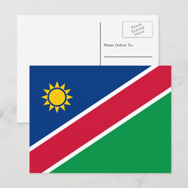 Namibian Flag, Flag of Namibia Postcard (Front/Back)