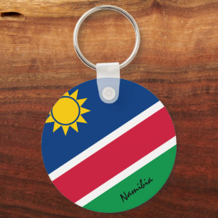 Namibian Flag & Namibia patriots / sports Keychain