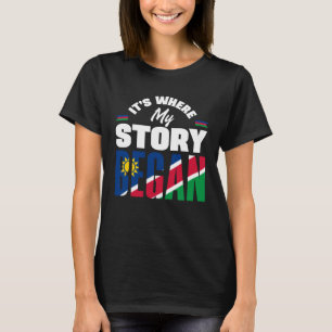 Namibian Namibia Namibian Flag Its Where My Story  T-Shirt