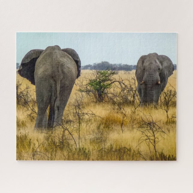 Namibie Jigsaw Puzzle - éléphants sauvages dans l' (Horizontal)