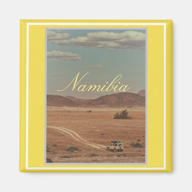 Namibie Savannah Bush Paysage naturel Magnet (Devant)
