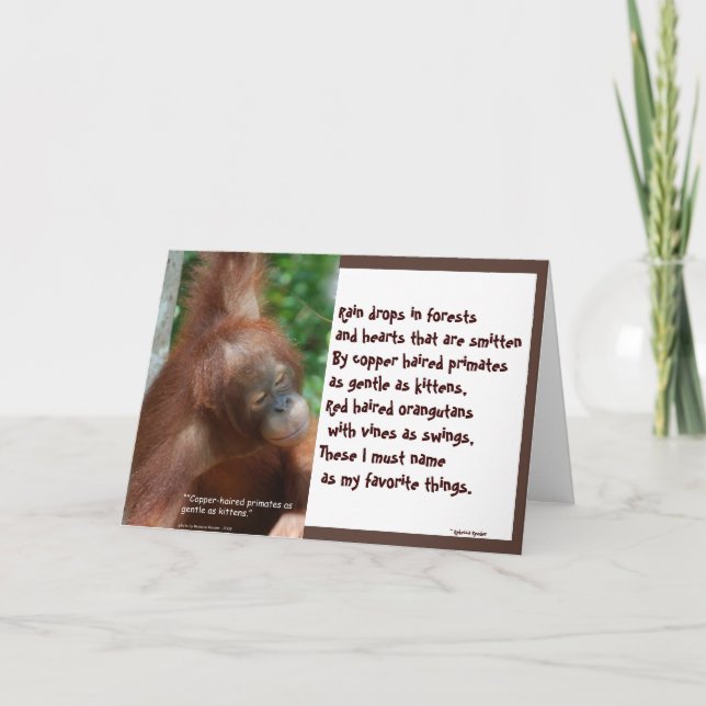Naming My Favourite Things wildlife notecards (Front)
