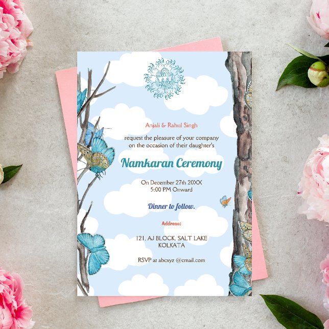 Namkaran Naming Ceremony Golden Elements Invitation (Creator Uploaded)