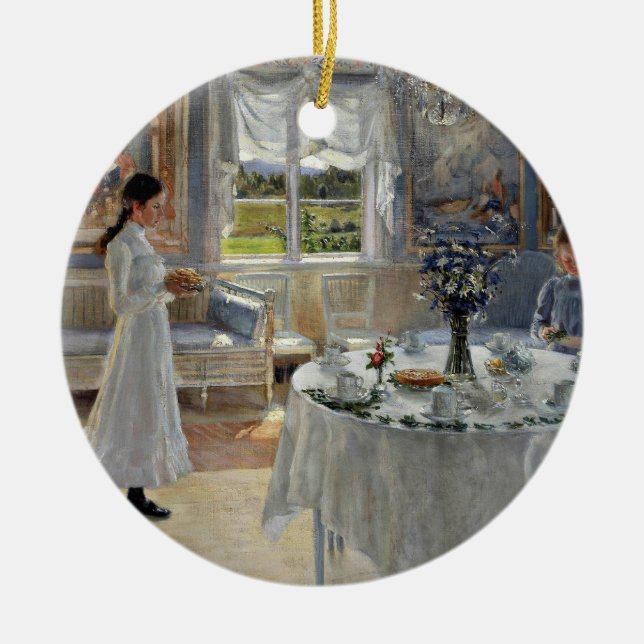 Namnsdag or Name Day Ceramic Ornament (Front)