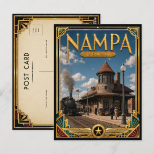 Nampa Idaho Vintage Art Deco Golden Age Postcard