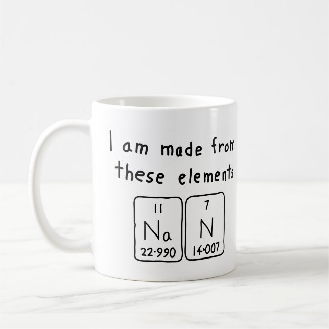 Nan periodic table name mug (Left)