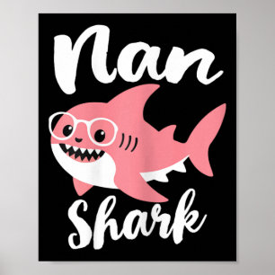 Nan Shark Mother's Day Grandma Funny Poster