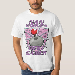 Nan World's best gamer retro logo T-Shirt