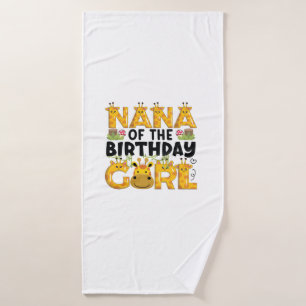 Nana 1st Birthday Girl Giraffe Theme Party Zoo Saf Bath Towel