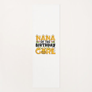 Nana 1st Birthday Girl Giraffe Theme Party Zoo Saf Yoga Mat
