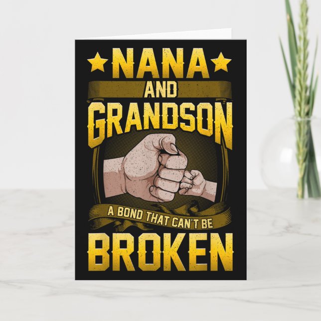 Nana And Grandson A Bond That Can't Be Broken Shir Card (Front)