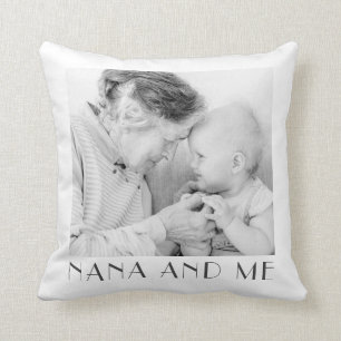 Nana And Me Minimalist Modern Chic Photo Throw Pillow