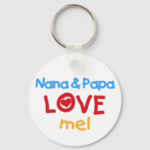 Nana and Papa Love Me Keychain