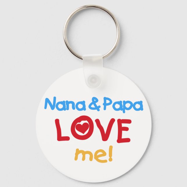 Nana and Papa Love Me Keychain (Front)