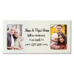Nana and Papa's House White Double Photo Frame<br><div class="desc">Show your grandparents how much they mean to you with this beautiful,  farmhouse style,  double photo frame. It's made of re-engineered wood and can be customized with a date of your choice. It would be a stylish addition to any home décor.</div>