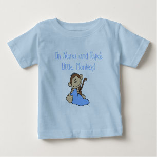 Nana and Papa's Monkey - Blue Tshirts and Gifts