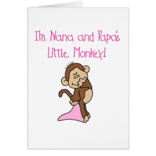 Nana and Papa's Monkey - Pink Tshirts and Gifts