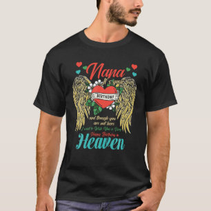 Nana Angel Birthday Party in Heaven Family Memoria T-Shirt