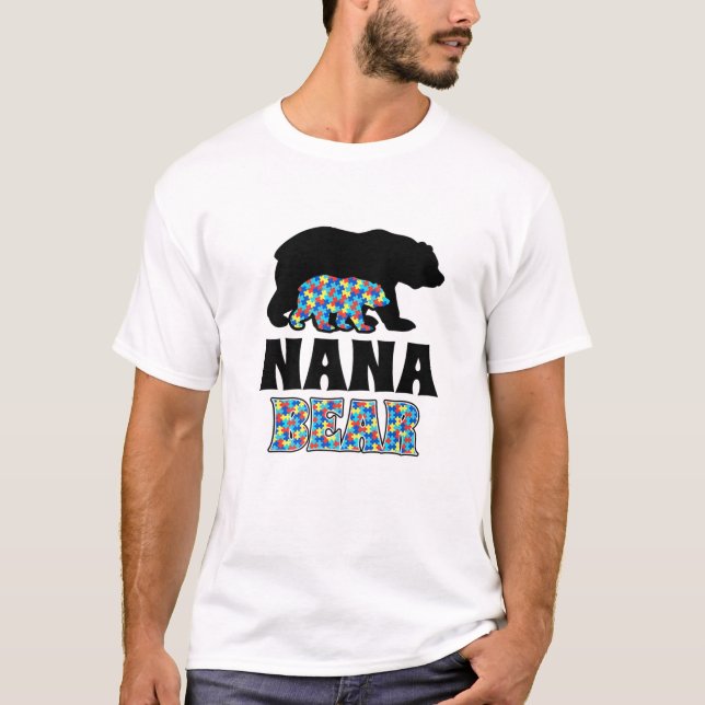 Nana Bear Autism Awareness T-Shirt (Front)