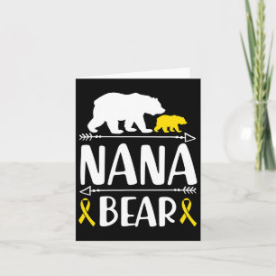 Nana Bear Childhood Cancer Awareness Grandma Of A Card