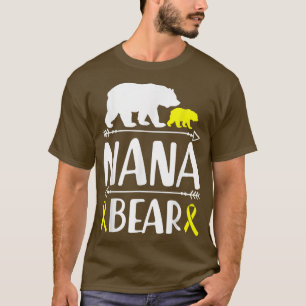 Nana Bear Childhood Cancer Awareness Grandma Of A T-Shirt