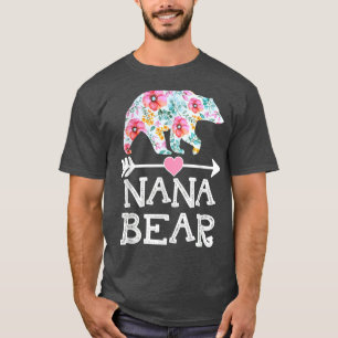 Nana Bear Floral Family Mother's Day Gifts Mom Na T-Shirt
