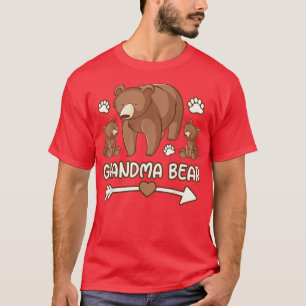 nana bear , grandma bear 2 cub tshirt mom 