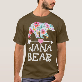 Nana Bear Shirt Floral Family Mother's Day Gifts M