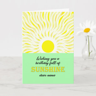 Nana Birthday Bright Sunshine Card