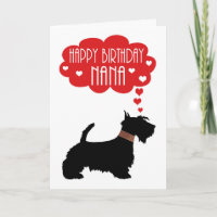 Nana Birthday With Silhouette Scottish Terrier