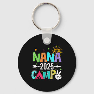 Nana Camp 2025 Family Vacation Summer Camping Crew Keychain