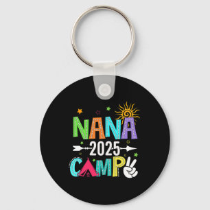 Nana Camp 2025 Family Vacation Summer Camping Crew Keychain