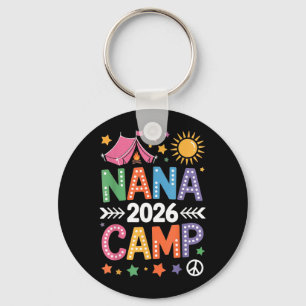 Nana Camp 2026 Family Vacation Summer Camping Crew Keychain
